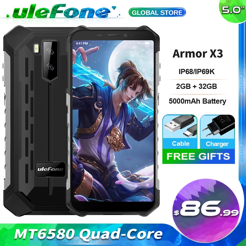 Ulefone-Armor X3 2GB 32GB y??oi?y?o? 9.0 yYY..